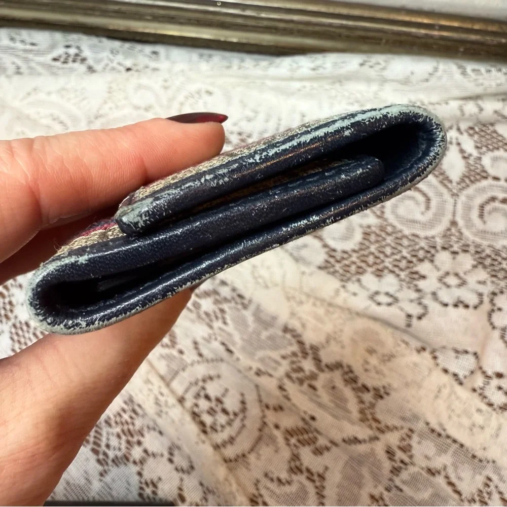 Gucci Navy Blue Sherry Line Key Holder - Picture 5 of 9
